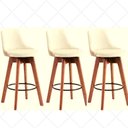Ver imagem 2 de Kit 3 Banquetas Gourmet para Cozinha ou Bancada Bege Claro