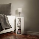 Ver imagem 3 de Mesa de Cabeceira Branca Cama Solteiro Quarto Sala Diamante 20cm