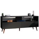 Ver imagem 1 de Rack Bancada Tv 55 Polegadas 2 Portas Bp Siena 136 Cm Preto Eratto Moveis