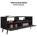 Ver imagem 5 de Rack Bancada Tv 55 Polegadas 2 Portas Bp Siena 136 Cm Preto Eratto Moveis