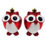 Enfeite Coruja de Natal 10cm 2 Peças Niazitex - 1