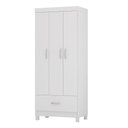 Ver imagem 4 de Cômoda Montevidéu e Guarda Roupa Solteiro Prince Branco - Demóbile