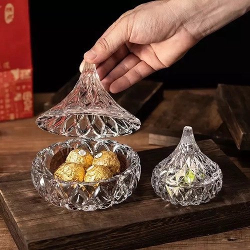 Ver imagem 5 de Pote Bomboniere Decorativo de Vidro Multiuso Moderno 9x8cm