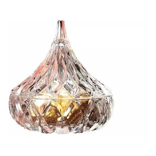 Ver imagem 4 de Pote Bomboniere Decorativo de Vidro Multiuso Moderno 9x8cm
