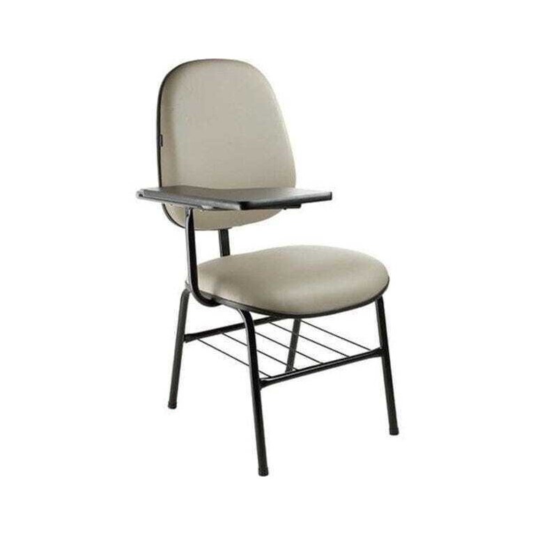 Cadeira Universitária com Prancheta Fixa Linha Lisa Cor:Cinza Cadeira Universitária com Prancheta Fixa Linha Lisa Cor:Cinza