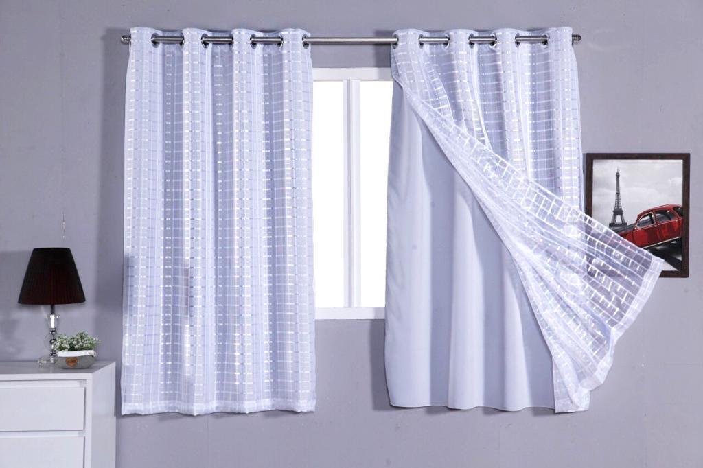 Cortina Quarto Corta Luz Blackout com Voil 2,70 L X 1,70m