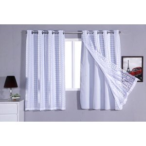 Cortina Quarto Corta Luz Blackout com Voil 2,70 L X 1,70m