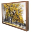 Ver imagem 4 de Quadro Decorativo Caixa Floral Árvore Amarela Tacolado Moldura Caixa 3cm Madeira com Vidro 60 X 90cm