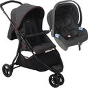Ver imagem 1 de Carrinho de Bebe com Bebe Conforto Burigotto Cr3 Gray Red