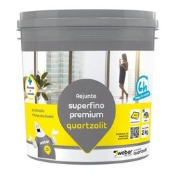 Rejunte Superfino Premium Porcelanato Quartzolit Branco 2kg - 1