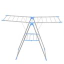 Ver imagem 1 de Varal de Chão 2 Andares Dobravel Compacto Portatil Multiuso Lavanderia Apartamento Articulado Seca