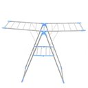 Ver imagem 1 de Varal de Chão 2 Andares Dobravel Compacto Portatil Multiuso Lavanderia Apartamento Articulado Seca