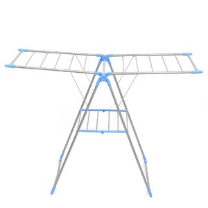 Varal de Chão 2 Andares Dobravel Compacto Portatil Multiuso Lavanderia Apartamento Articulado Seca