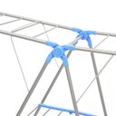 Ver imagem 4 de Varal de Chão 2 Andares Dobravel Compacto Portatil Multiuso Lavanderia Apartamento Articulado Seca