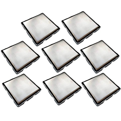 Ralo Oculto Invisivel 15x15 Aço Inox Kit 8 Uni Banheiro Cozinha Box Lavanderia Lavabo Discreto Grelh
