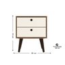 Mesa de Cabeceira 2 Gavetas Retrô Belizi Manto Móveis - 3