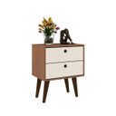 Ver imagem 2 de Mesa de Cabeceira 2 Gavetas Retrô Belizi Manto Móveis