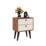 Mesa de Cabeceira 2 Gavetas Retrô Belizi Manto Móveis - 2