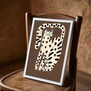 Ver imagem 2 de Quadro Arte Moderna Gato Marrom e Preto 24x18cm Mold Preta Vidro