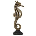 Ver imagem 1 de Cavalo Marinho De Resina Dourado E Preto M