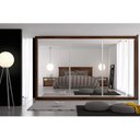 Ver imagem 3 de Guarda Roupa Casal 3 Portas de Correr e 6 Gavetas c/ 3 Espelhos Toronto Branco - Europa