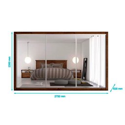 Guarda Roupa Casal 3 Portas de Correr e 6 Gavetas c/ 3 Espelhos Toronto Branco - Europa - 2