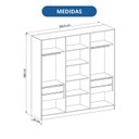 Ver mais imagens de Guarda-roupa Deflecta com Led Madri