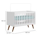 Ver imagem 4 de Berço Americano Retrô - Vira Minicama - Encanto Qmovi Branco