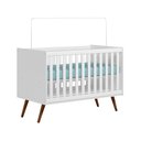 Ver imagem 1 de Berço Americano Retrô - Vira Minicama - Encanto Qmovi Branco
