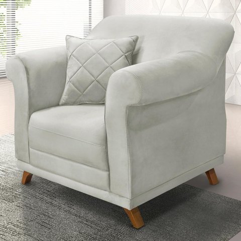 Kit 2 Poltronas Decorativas Retro Polo Veludo 2223 Ezz 2223