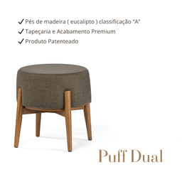 Puff Dual Duas Funções no Mesmo Produto Linho Luxo:chumbo - 4