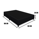 Ver imagem 4 de Base Cama Box Casal Suede 138x188 Preto
