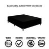 Base Cama Box Casal Suede 138x188 Preto - 3