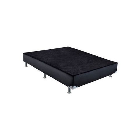 Base Cama Box Courino Preto Viúva