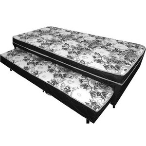 Cama Box Solteiro Conjugado com Auxiliar Bicama Espuma Ortopédica