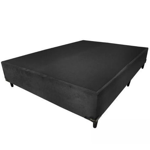 Base para Colchão Viúva - Suede Preto