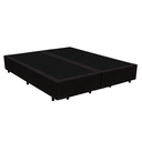 Ver imagem 1 de Base Cama Box Casal Bipartido Suede Preto - 138x188x39