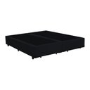 Ver imagem 1 de Base Cama Box Casal Bipartido Suede Preto - 138x188x39