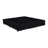 Base Cama Box Casal Bipartido Suede Preto - 138x188x39 - 1