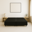 Ver imagem 4 de Base Cama Box Casal Bipartido Suede Preto - 138x188x39