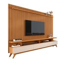 Ver imagem 2 de Rack com Painel para Tv 72 Polegadas Vivare 3 Gavetas Ripado Nature/ Off White - Giga Móveis
