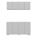 Ver imagem 5 de Kit Bar Armário Aéreo e Aparador 4 Portas Multimóveis Mp1087 Branco