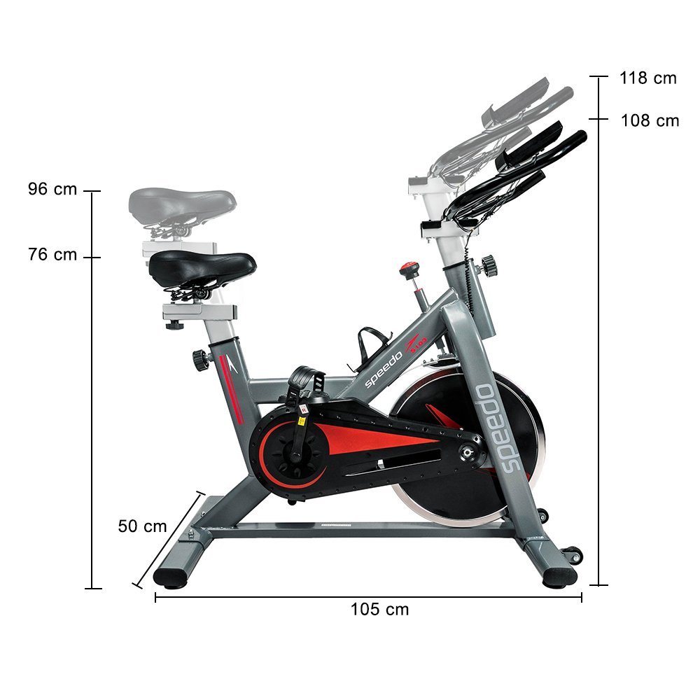 Bicicleta Spinning Speedo S103 Painel Completo com Conexão Bluetooth para Apps de Treino - 8