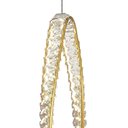 Ver imagem 2 de Lustre Pendente Dourado e Cristal Led 25w 3000k Walo 12x45cm Bivolt