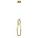 Ver imagem 1 de Lustre Pendente Dourado e Cristal Led 25w 3000k Walo 12x45cm Bivolt