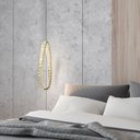 Ver imagem 3 de Lustre Pendente Dourado e Cristal Led 25w 3000k Walo 12x45cm Bivolt