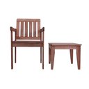 Ver imagem 2 de Conjunto de Poltrona e Mesa de Centro em Madeira Maciça Jardim Varanda Sacada