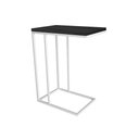 Ver imagem 3 de Mesa Lateral Industrial Elena Tampo Preto Base Ferro Off White - Cor: Branco
