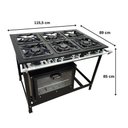 Ver imagem 2 de Fogão 6 Bocas Cefaz com Forno Linha Gold Baixa Pressão Cfzg-135
