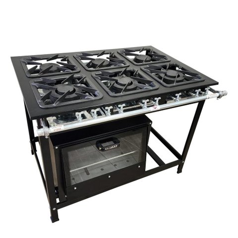 Fogão 6 Bocas Cefaz com Forno Linha Gold Baixa Pressão Cfzg-135